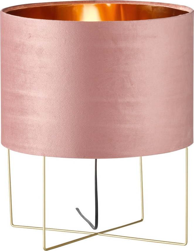 Růžová stolní lampa Fischer