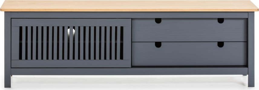 76Šedý dřevěný TV stolek Marckeric Bruna