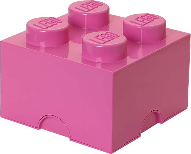 65Růžový úložný box čtverec LEGO®
