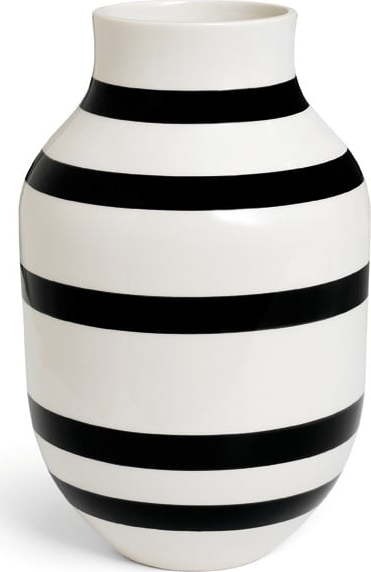 Černo-bílá kameninová váza Kähler