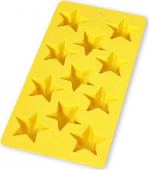 Žlutá silikonová forma na led Lékué Star