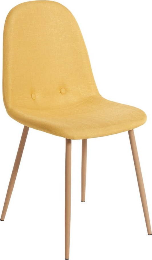 Sada 2 žlutých jídelních židlí