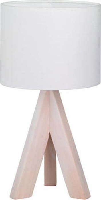 Bílá stolní lampa z