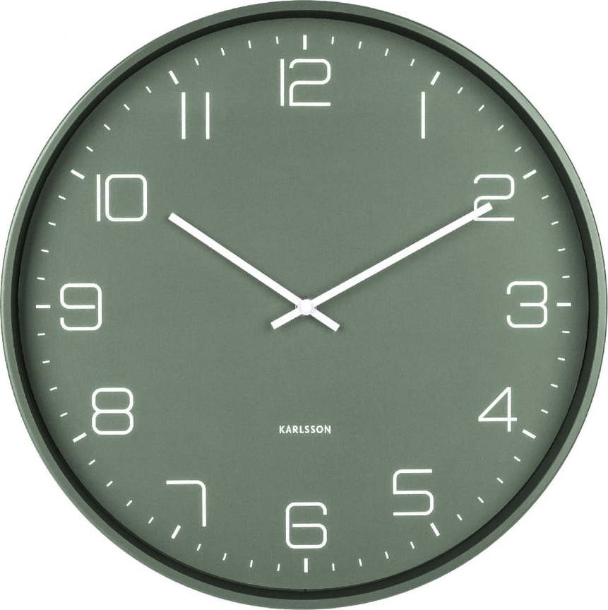 Zelené nástěnné hodiny Karlsson