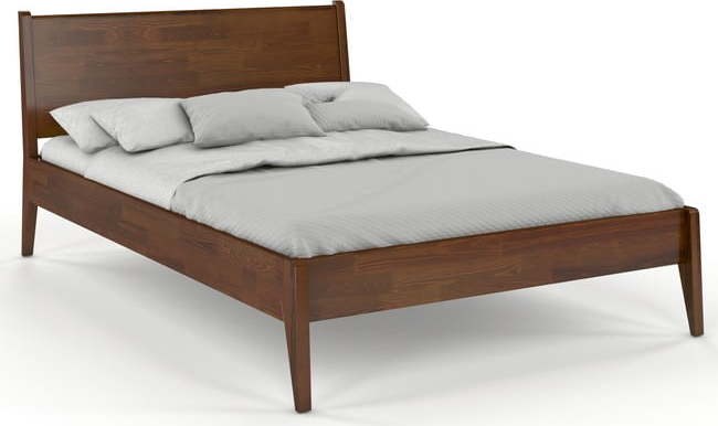 Dvoulůžková postel z borovicového dřeva v