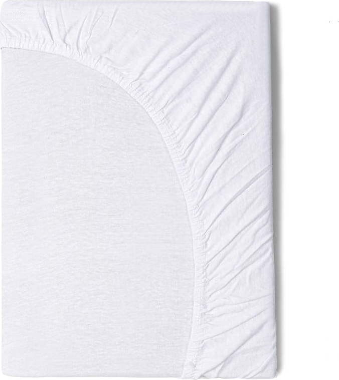 87Dětské bílé bavlněné elastické prostěradlo Good Morning