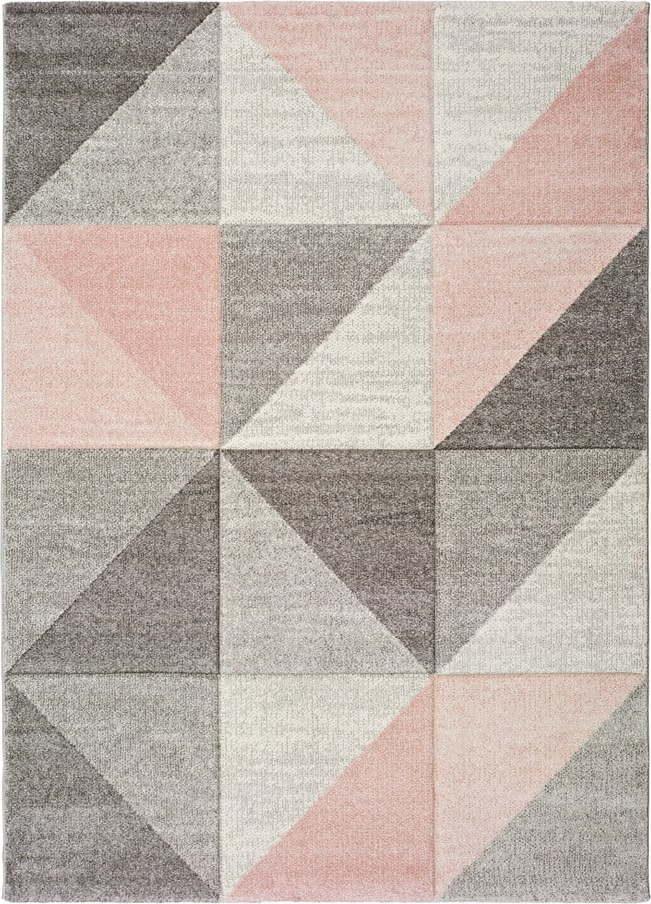 Růžovo-šedý koberec Universal Retudo Naia