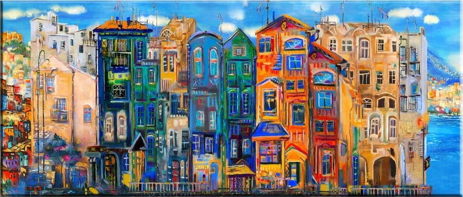 76Obraz Tablo Center Colorful Houses