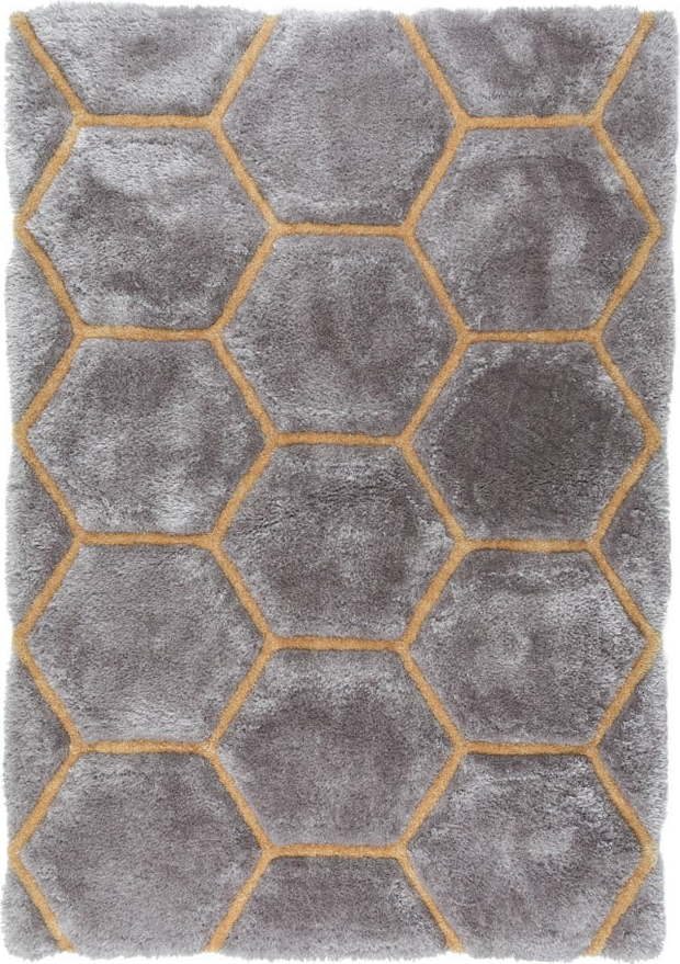 Šedý koberec Flair Rugs Honeycomb