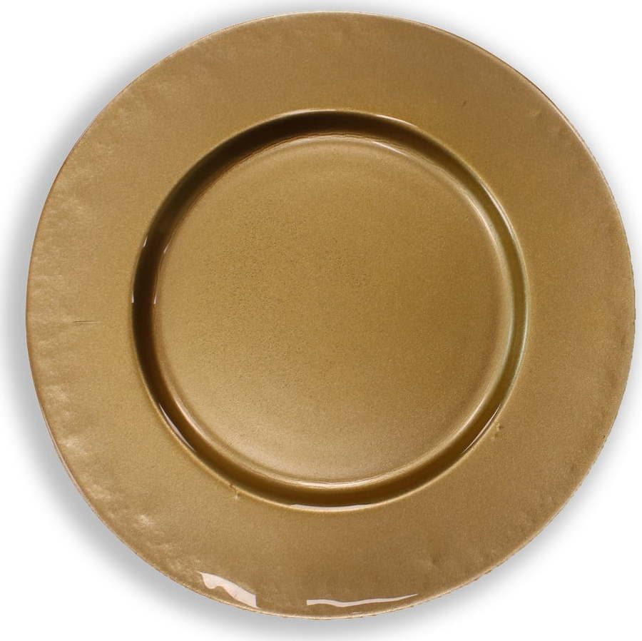 Skleněný talíř ve zlaté barvě Brandani