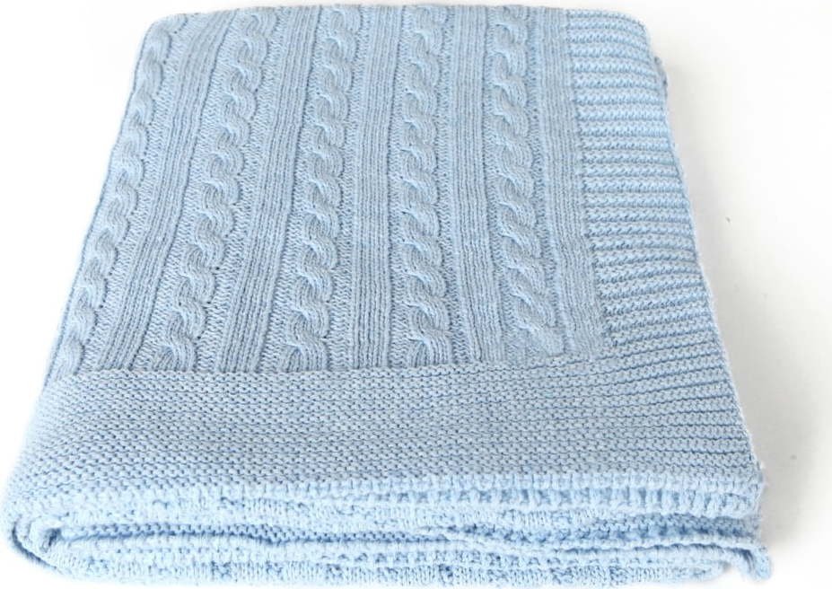 Světle modrá dětská deka s příměsí bavlny Homemania