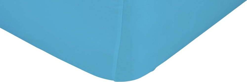 Tyrkysově modré elastické prostěradlo z čisté bavlny