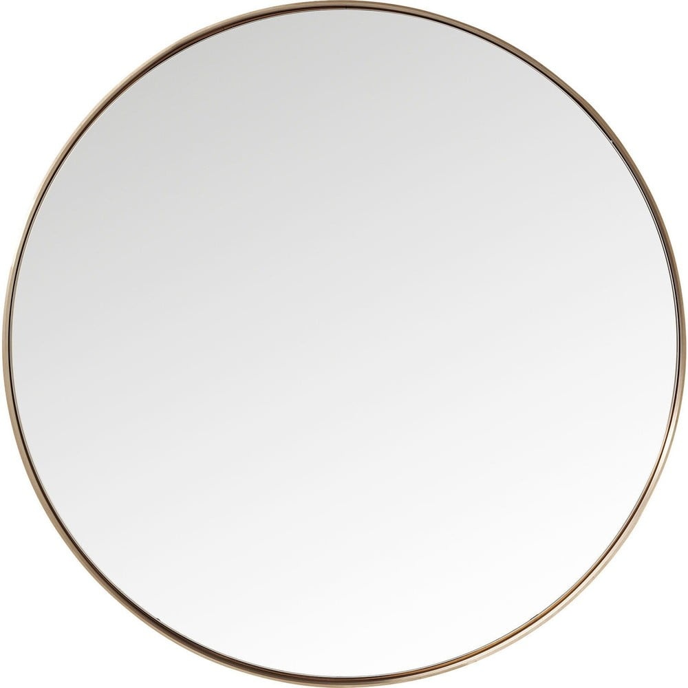Kulaté zrcadlo s rámem v měděné