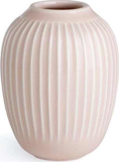 Světle růžová kameninová váza Kähler Design