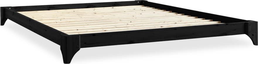 Černá postel z borovicového dřeva Karup Design