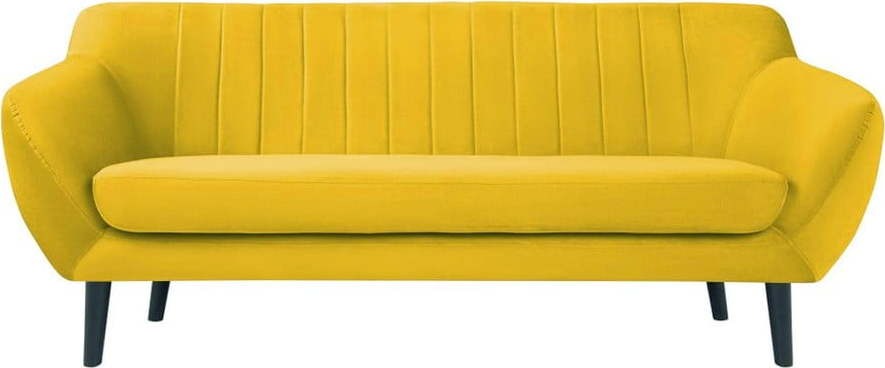 Žlutá sametová pohovka Mazzini Sofas