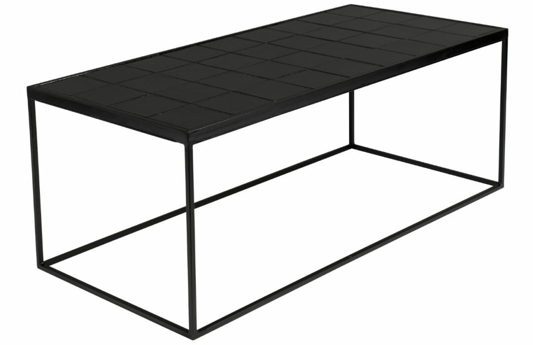 Černý kovový konferenční stolek ZUIVER GLAZED s