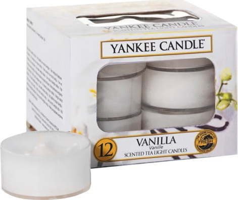 Sada 12 vonných svíček Yankee Candle Vanilla