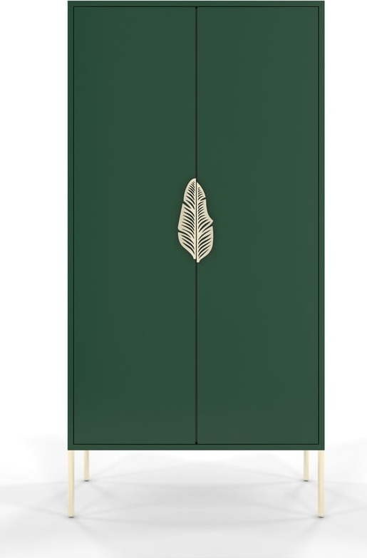 Zelená šatní skříň 80x160 cm