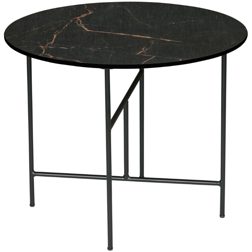 Hoorns Černý kovový konferenční stolek Tatum 60