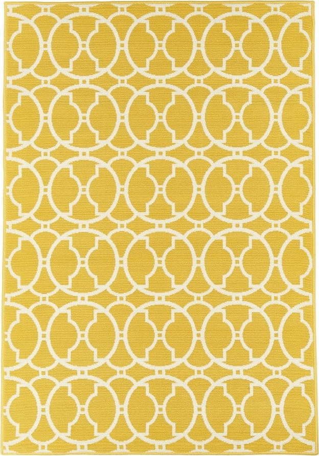 Žlutý venkovní koberec Floorita