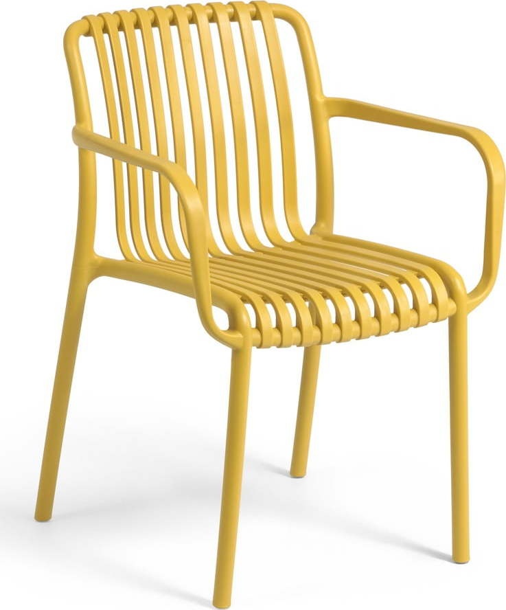 Hořčicově žlutá zahradní židle Kave