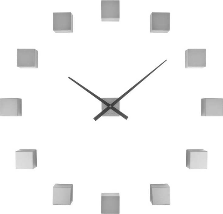 Nástěnné hodiny stříbrné barvy Karlsson