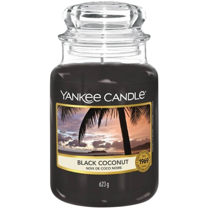 Velká vonná svíčka Yankee Candle Black Coconut
