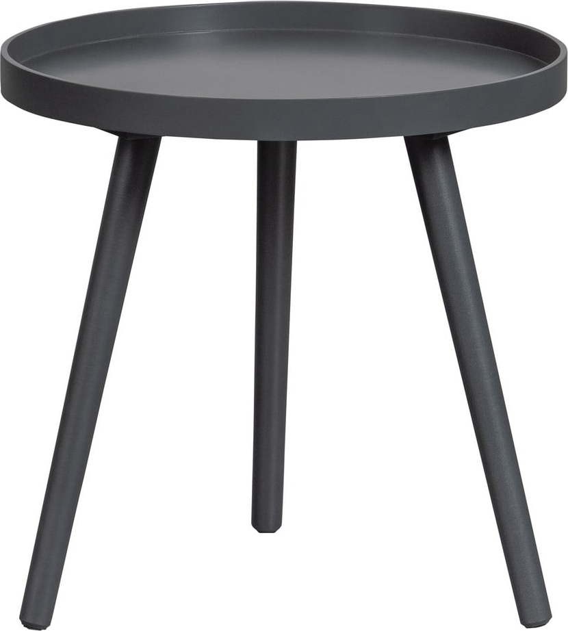 Tmavě šedý odkládací stolek WOOOD