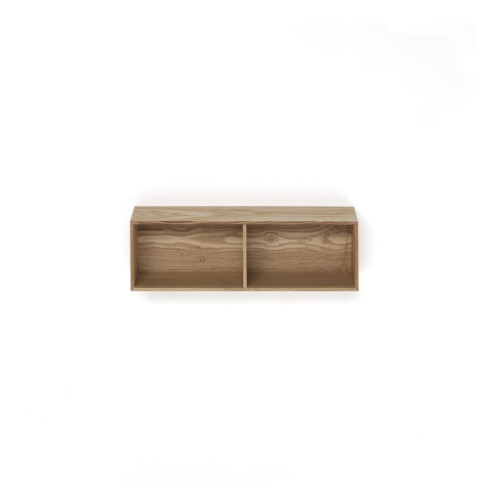 Dřevěná polička s 2 úložnými prostory Tomasucci