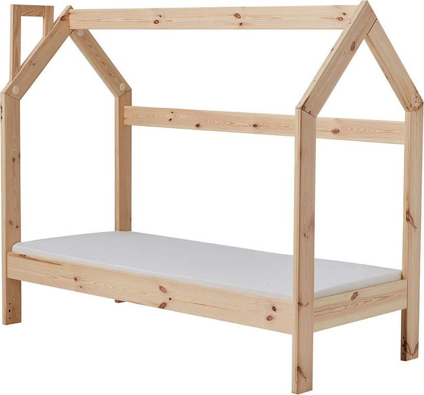 Dětská dřevěná domečková postel Pinio House