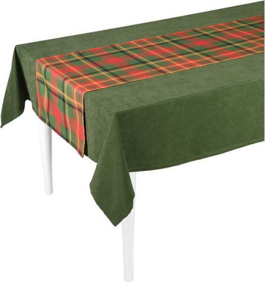 Zeleno-červený běhoun na stůl Mike & Co. NEW YORK