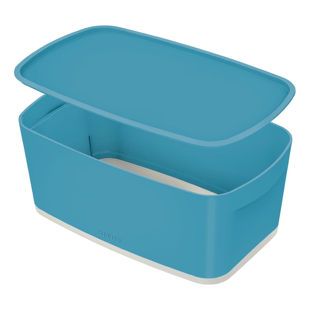 Modrý úložný box s víkem Leitz Cosy
