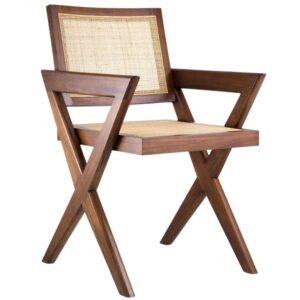 Hnědá dřevěná jídelní židle Eichholtz