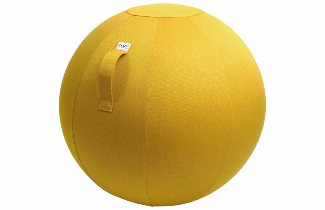 Hořčicově žlutý sedací / gymnastický míč  VLUV