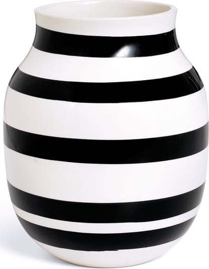 Černo-bílá kameninová váza Kähler Design