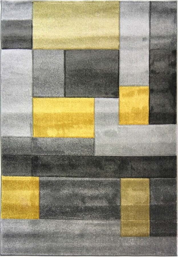 86Šedo-žlutý koberec Flair Rugs Cosmos