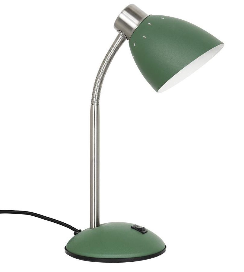 Time for home Zelená kovová stolní lampa
