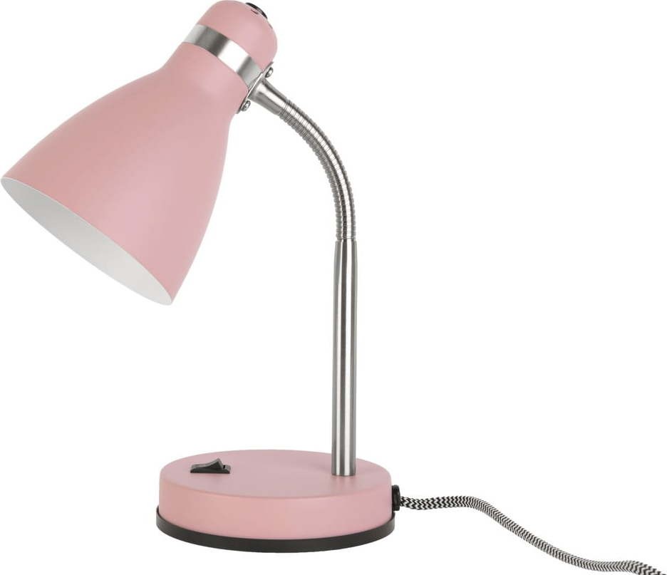 Růžová stolní lampa Leitmotiv Study