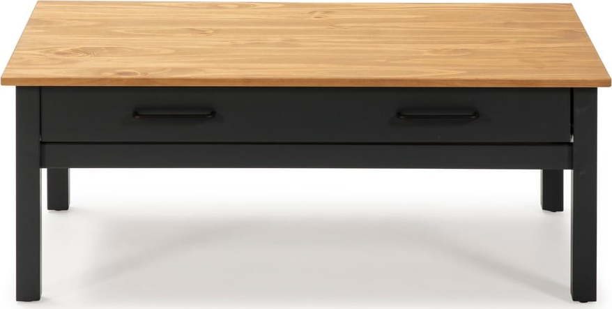 Antracitově šedý dřevěný konferenční stolek Marckeric