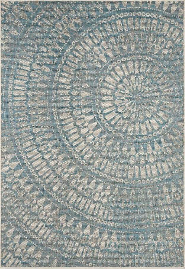 Šedomodrý venkovní koberec NORTHRUGS Amon