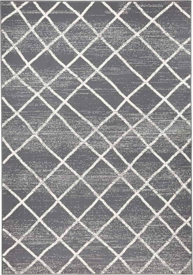 Tmavě šedý koberec Zala Living Rhombe