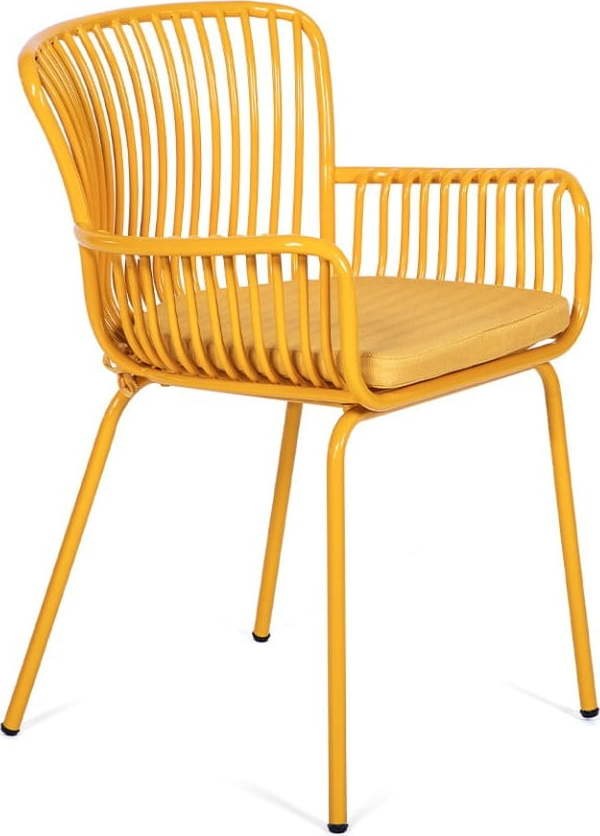 Sada 2 žlutých zahradních židlí