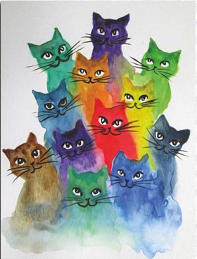 76Obraz na plátně Happy Cats