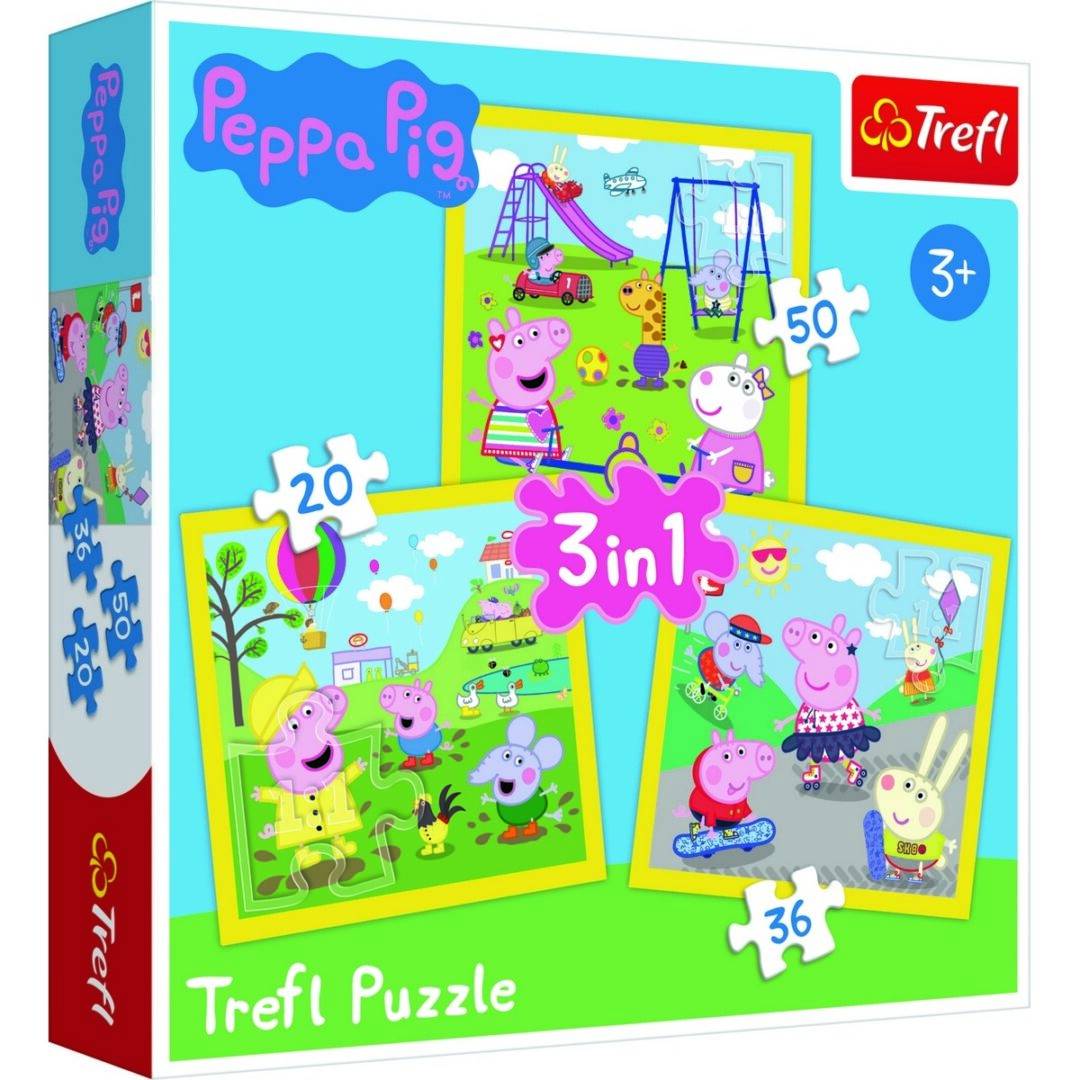 Trefl Puzzle Prasátko Peppa 3v1