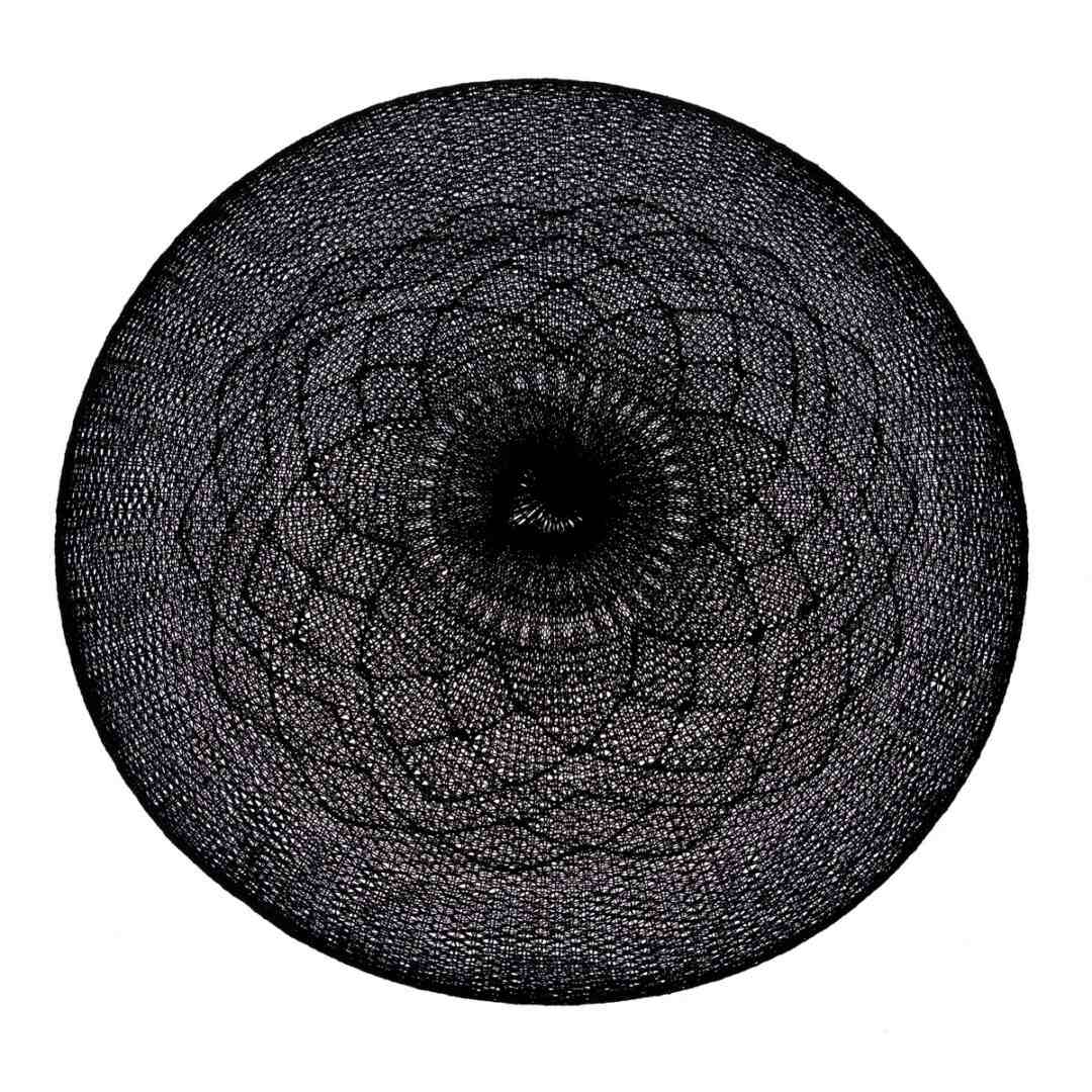 Prostírání plastové Mandala černá