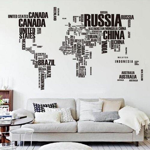 Samolepicí dekorace Mapa světa