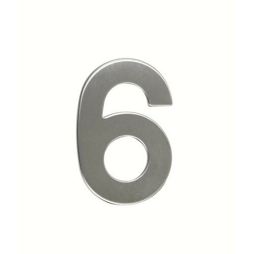 Nerezové číslo 6 v plochém „2D“