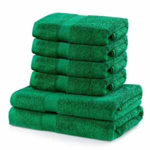 DecoKing Sada ručníků a osušek Marina zelená