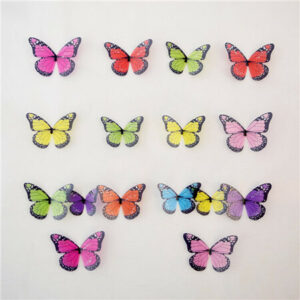 Samolepicí 3D motýlci barevné